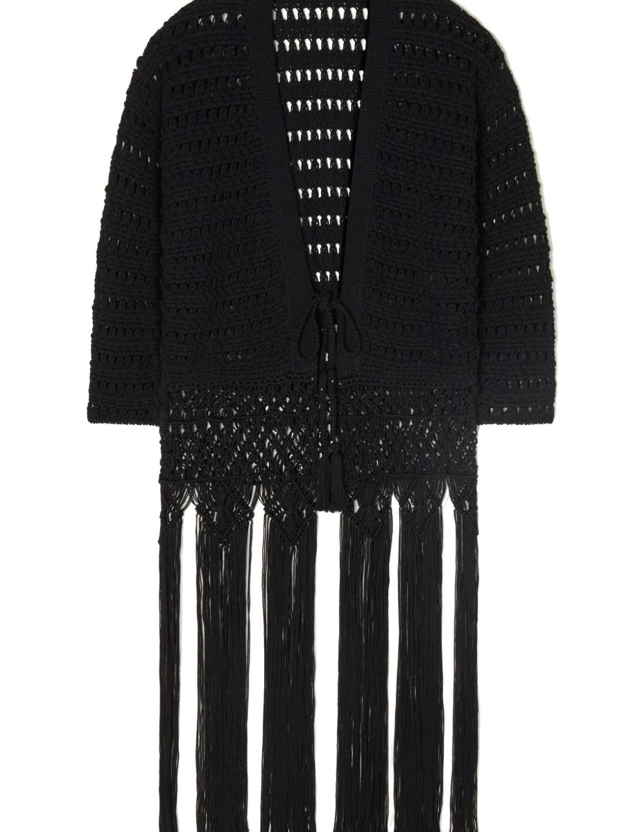 fringed India Women Letter Love cardigan To Alanui 0630